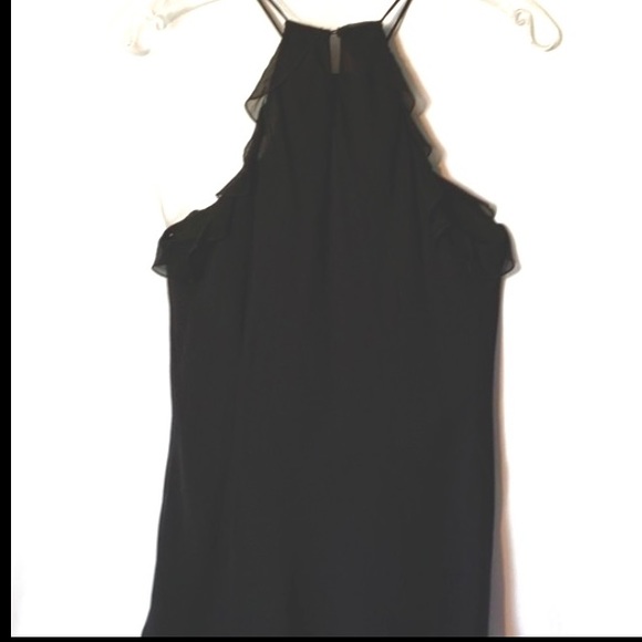 BCBG Maxazria Ruffle Halter Neck Top Black XSmall - Picture 3 of 12